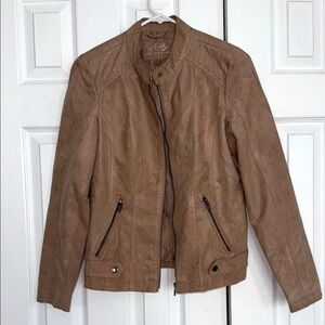 Sebby Collection Tan Bomber Jacket size S